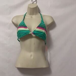 NWT IN MOCEAN TEAL SWIMSUIT TOP SIZE L‎ (junior)